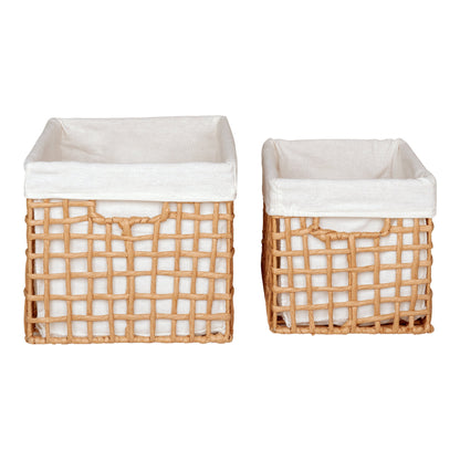 Manden Bustelo – papiergaren, naturel, set van 2