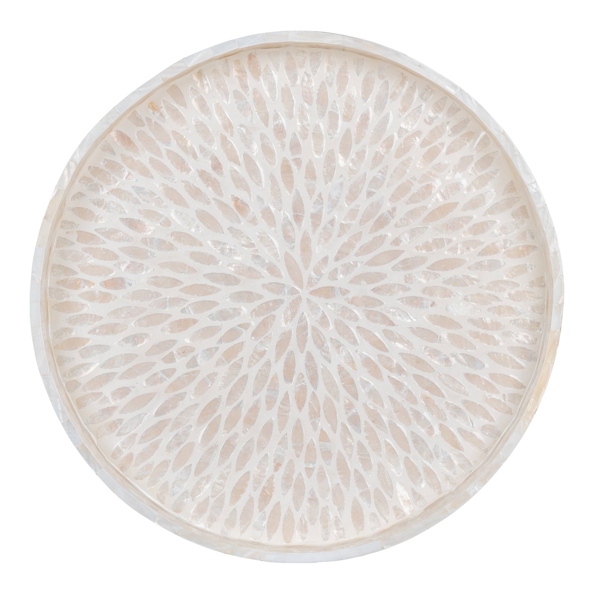 Tablett - <p>Tablett, Bambus/Capiz, beige 40x40x3,5 cm</p>
