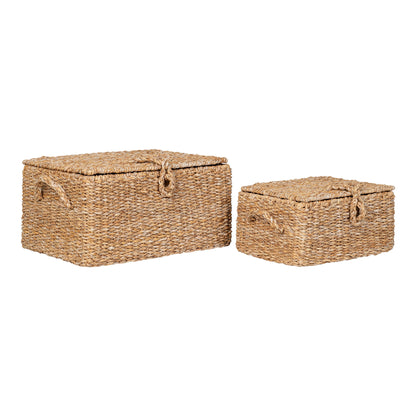Bogra Baskets - Körbe, Seegras/Metall, natur 2er-Set