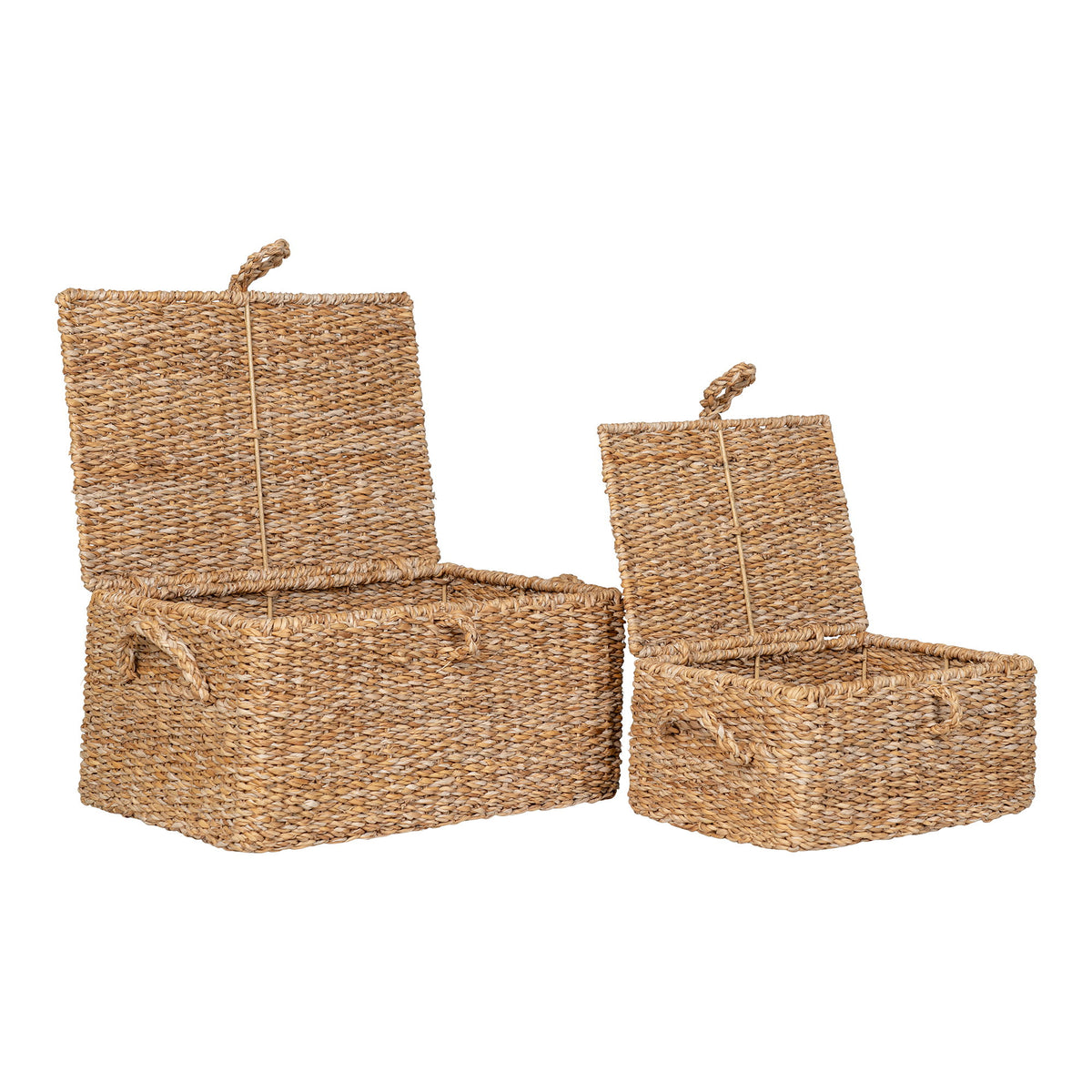 Bogra Baskets - Körbe, Seegras/Metall, natur 2er-Set