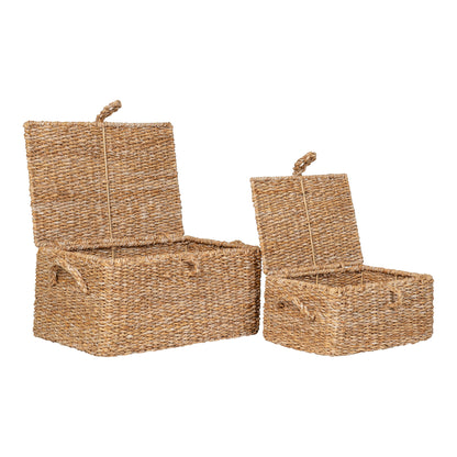 Bogra Baskets - Körbe, Seegras/Metall, natur 2er-Set