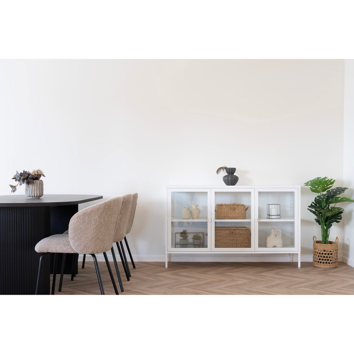 Bogra Baskets - Körbe, Seegras/Metall, natur 2er-Set
