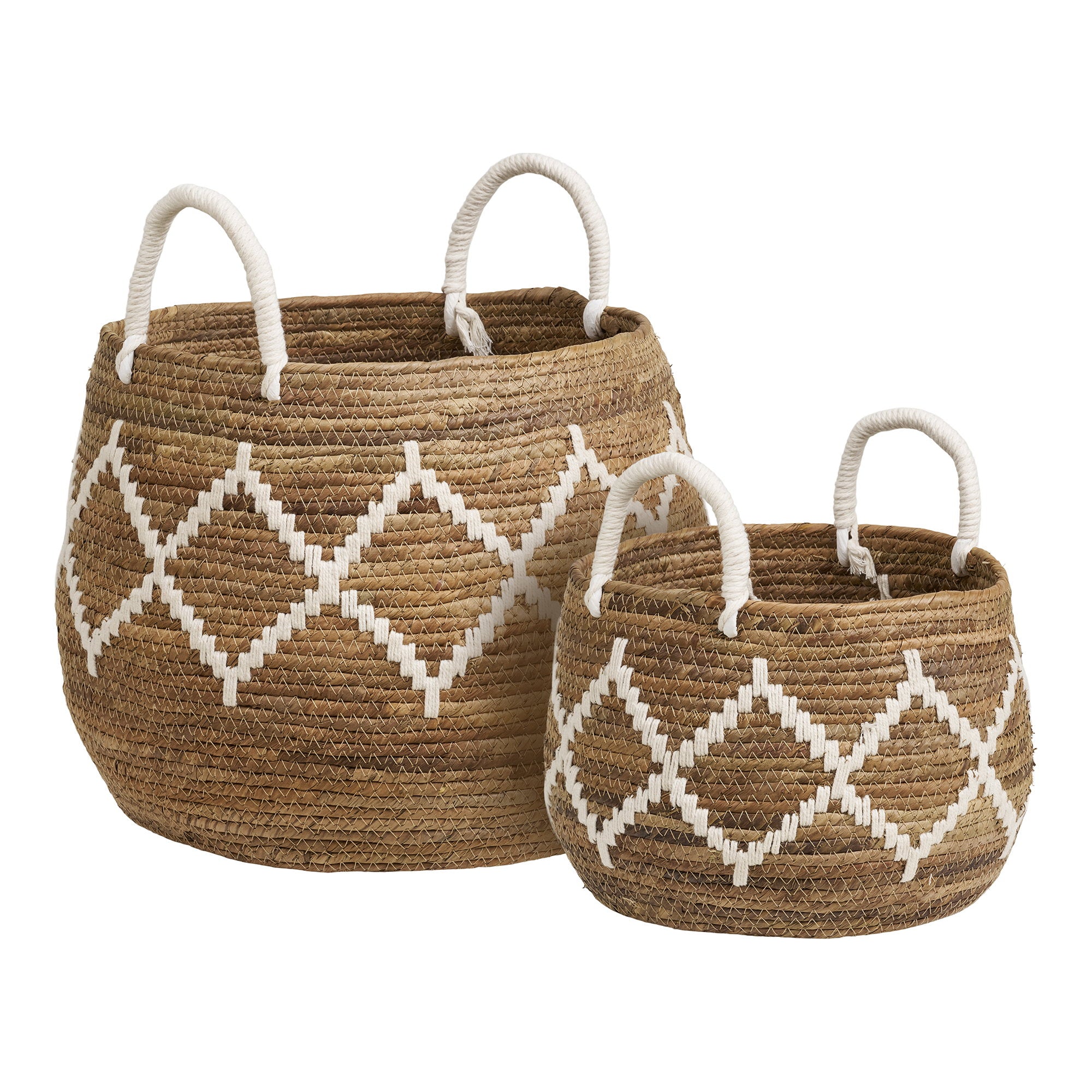 ALBA BASKETS | SET VAN 2 | BANANA LEAF NATUUR