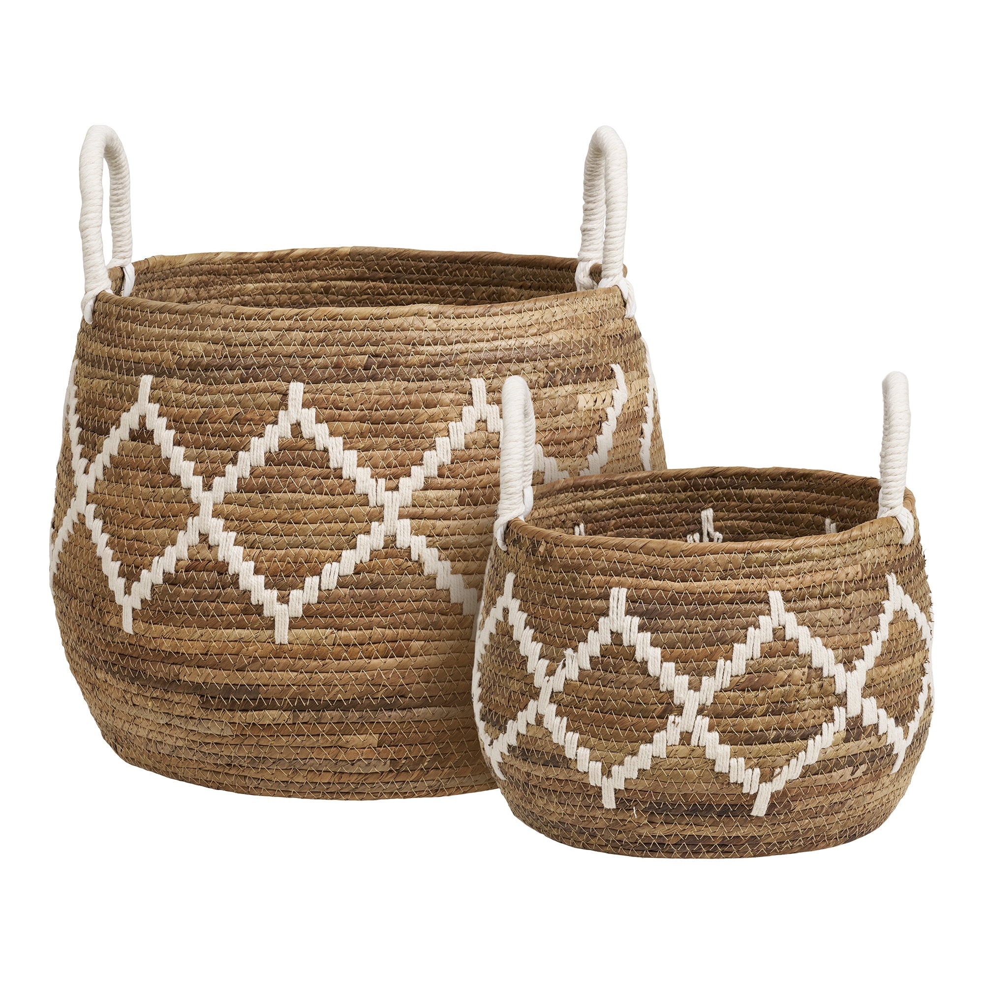 ALBA BASKETS | SET VAN 2 | BANANA LEAF NATUUR