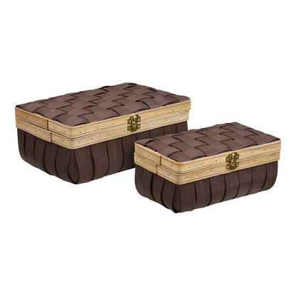 Medan Körbe - Körbe, Holzoptik, braun, 2er-Set