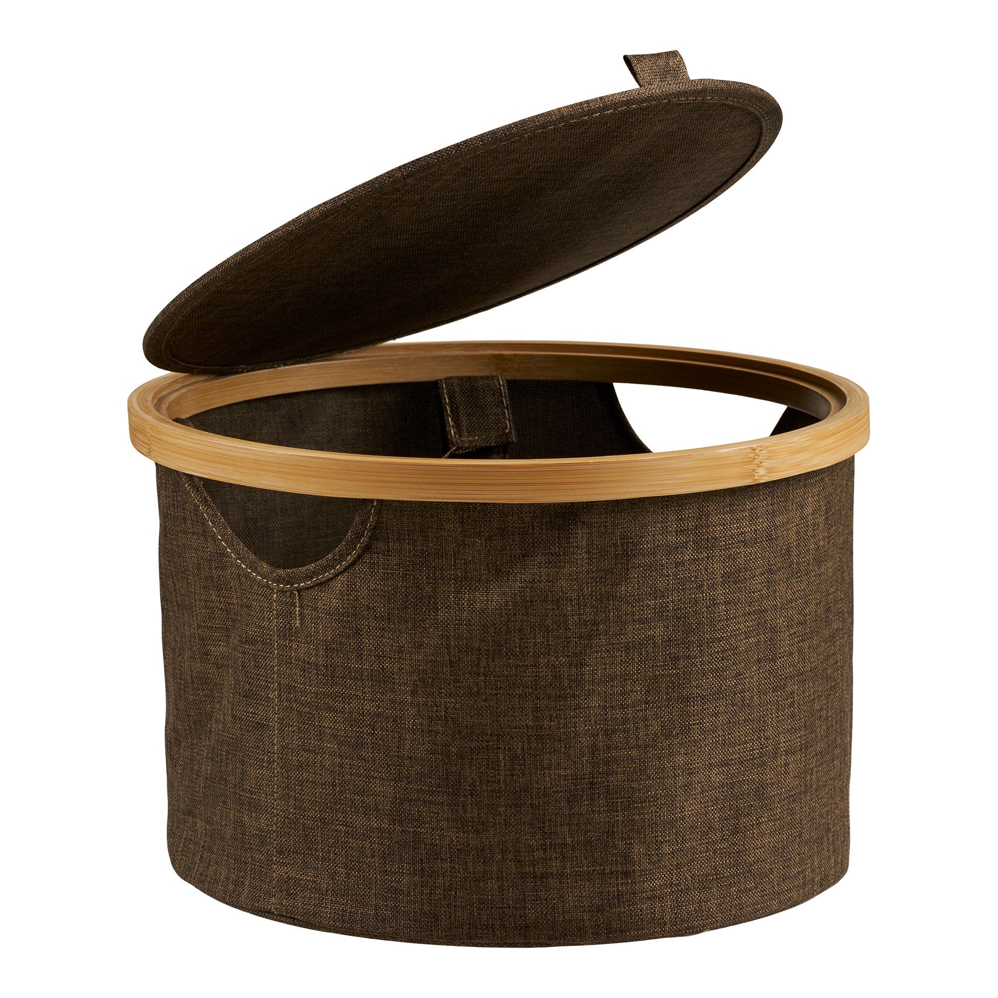 Noto Korb - Korb, rund, Bambus/Textil, braun, ø30x20 cm