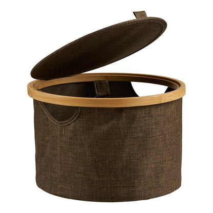 Noto Korb - Korb, rund, Bambus/Textil, braun, ø30x20 cm