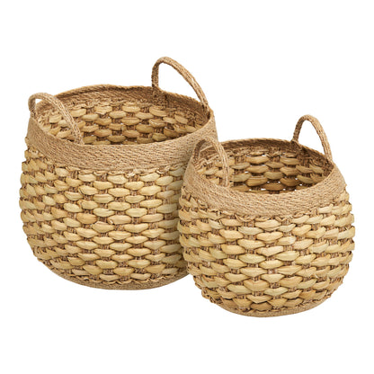 Strahan Baskets - Körbe, Seegras/Wasserhyazinthe, natur, 2er-Set