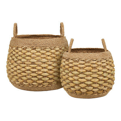 Strahan Baskets - Körbe, Seegras/Wasserhyazinthe, natur, 2er-Set