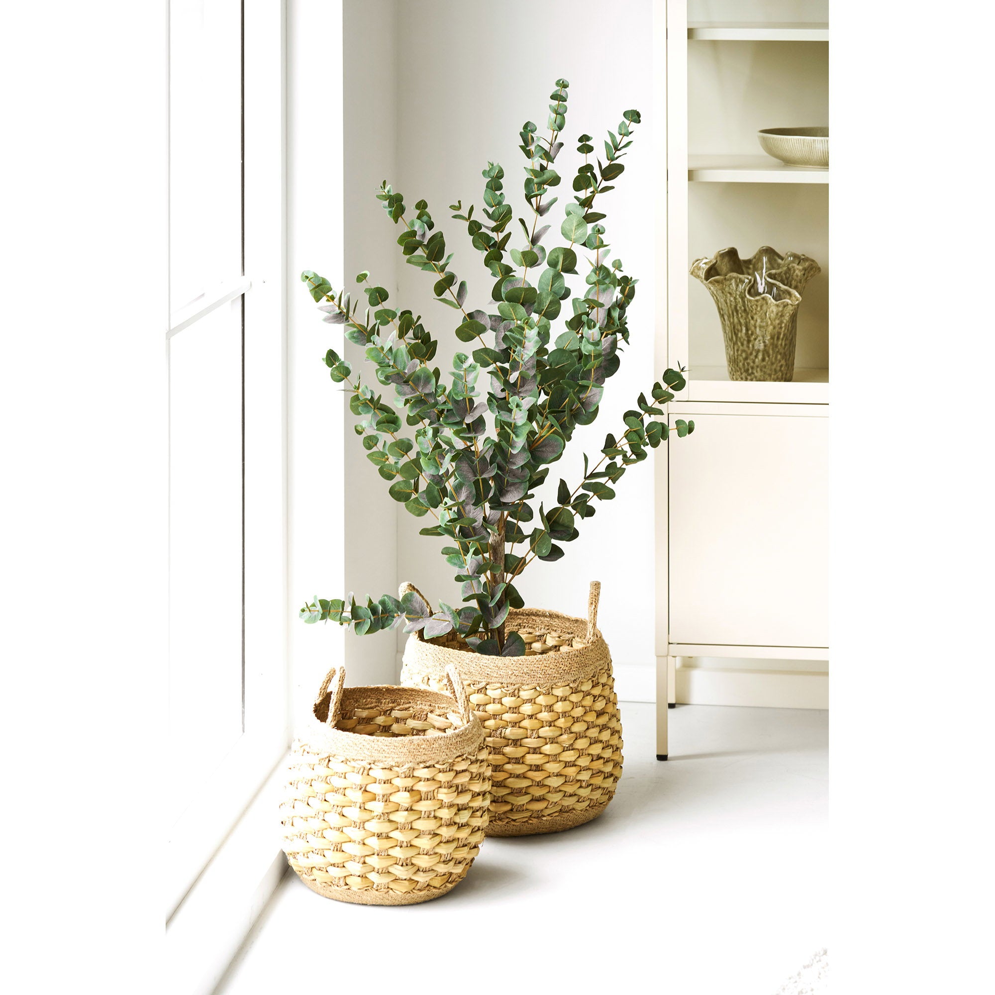 Strahan Baskets - Körbe, Seegras/Wasserhyazinthe, natur, 2er-Set