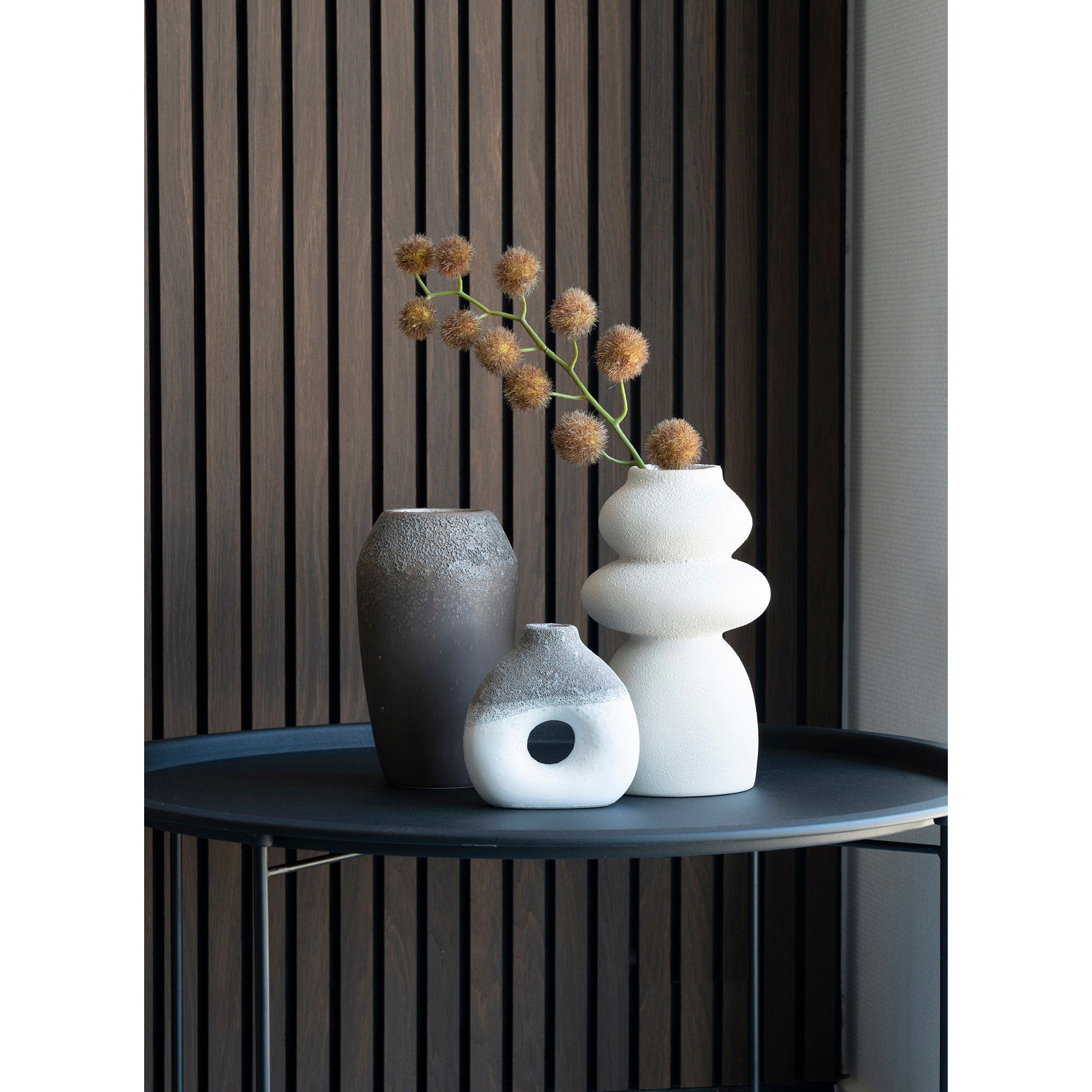 Vase – Vase, Keramik, beige ø14,5x26,5 cm