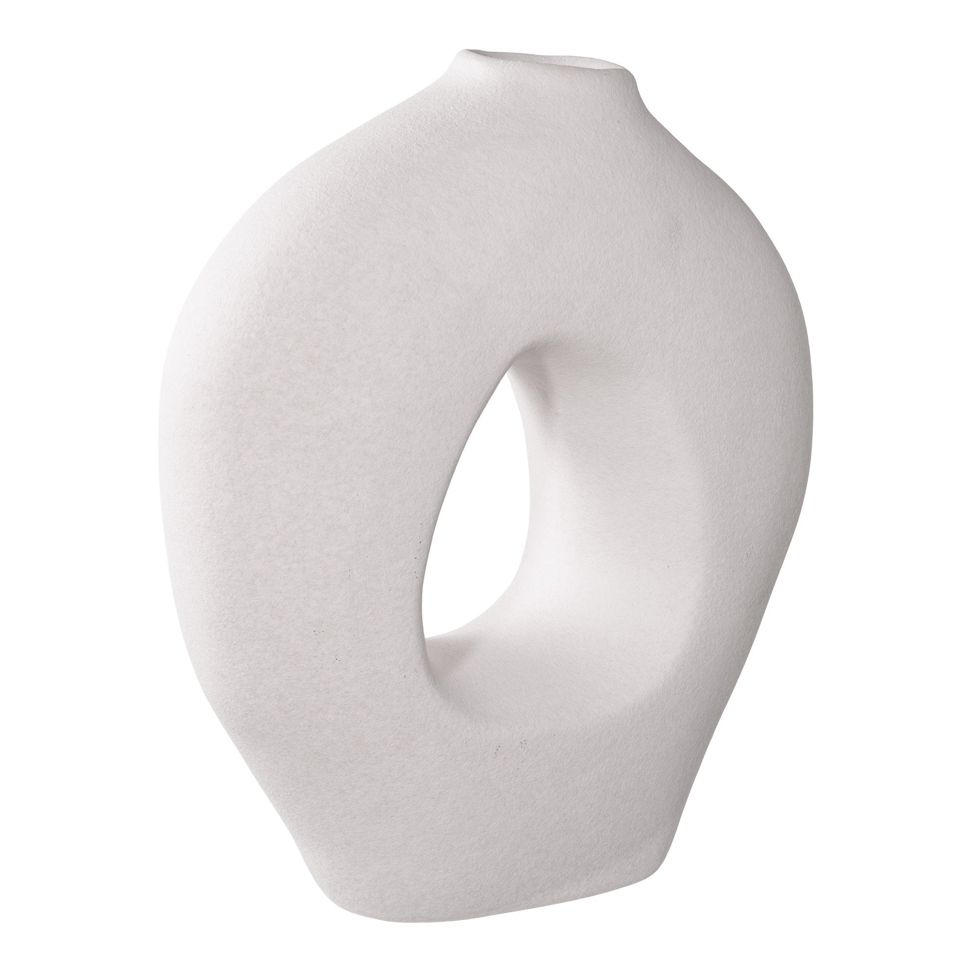 Vase - Vase, ceramic, white 24x10,5x27,8 cm