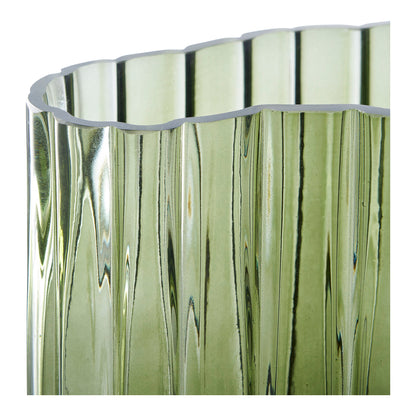 Vase - Vase, Glas, rauchgrün 21x12x26,5 cm