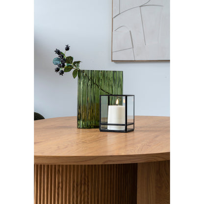 Vase - Vase, Glas, rauchgrün 21x12x26,5 cm