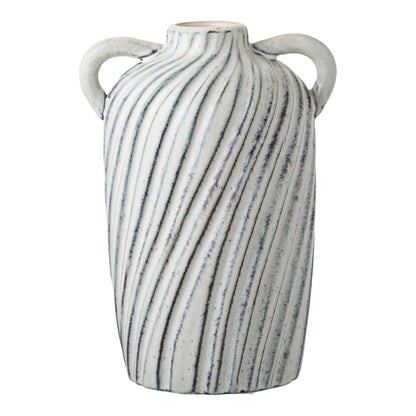 Vase - Vase, ceramic, blue 15,5x14x22 cm