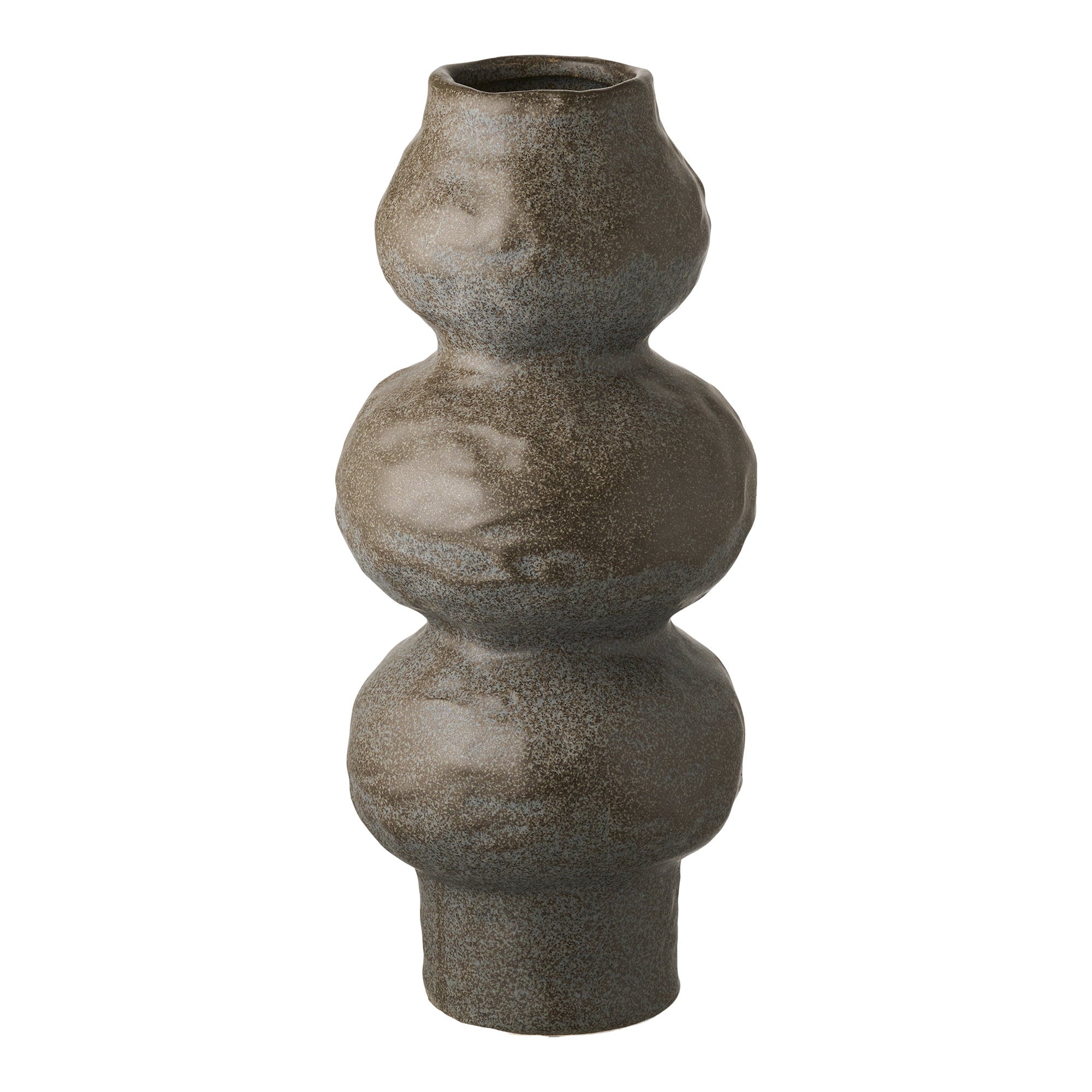 Vase - Vase, ceramic, dark grey ø14,5x33,5 cm