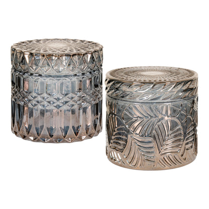 Jars - Jars, glass, smoked color set of 2