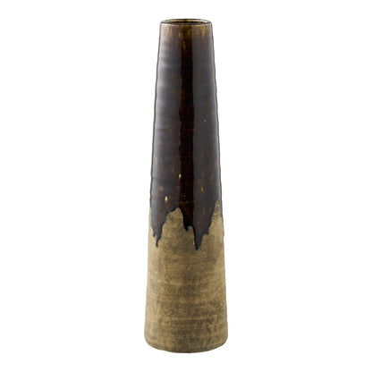 Vase – Vase, Keramik, braun ø12,5x48 cm