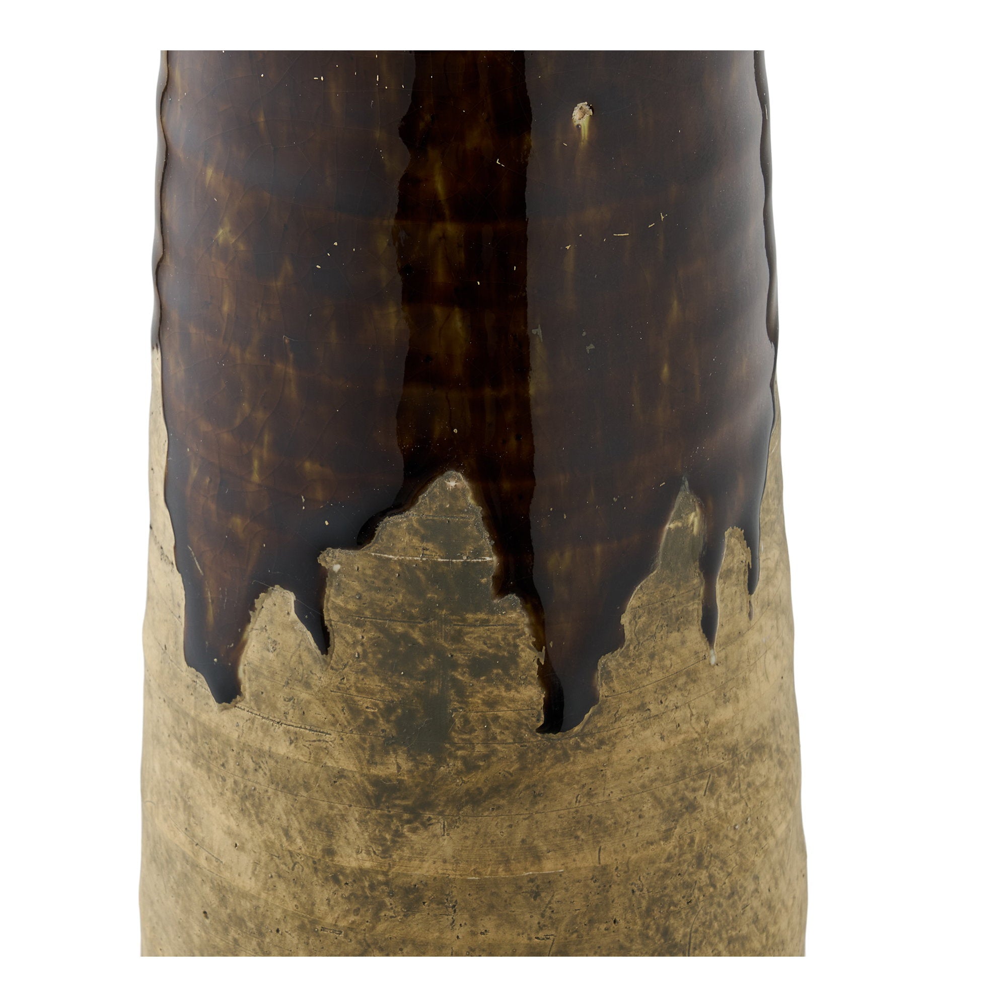 Vase - Vase, ceramic, brown ø11x39 cm
