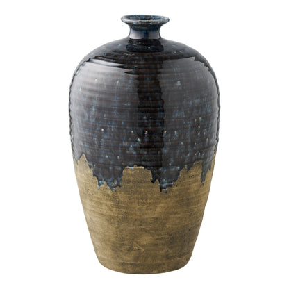 Vase - Vase, ceramic, dark blue ø27x44,5 cm