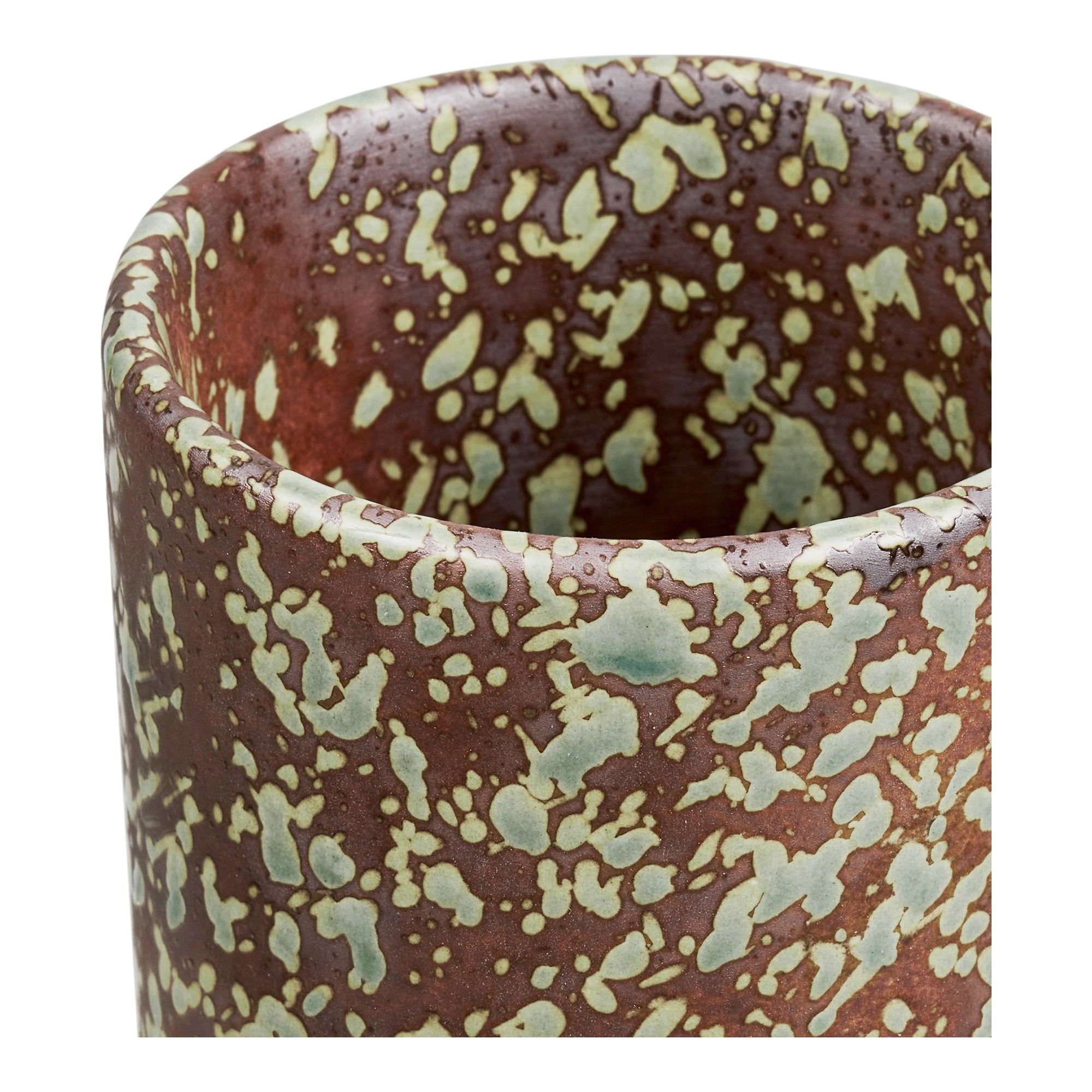 Vase - Vase, Keramik, Dunkelbraun/Waldnachtgrün, ø9,5x20 cm