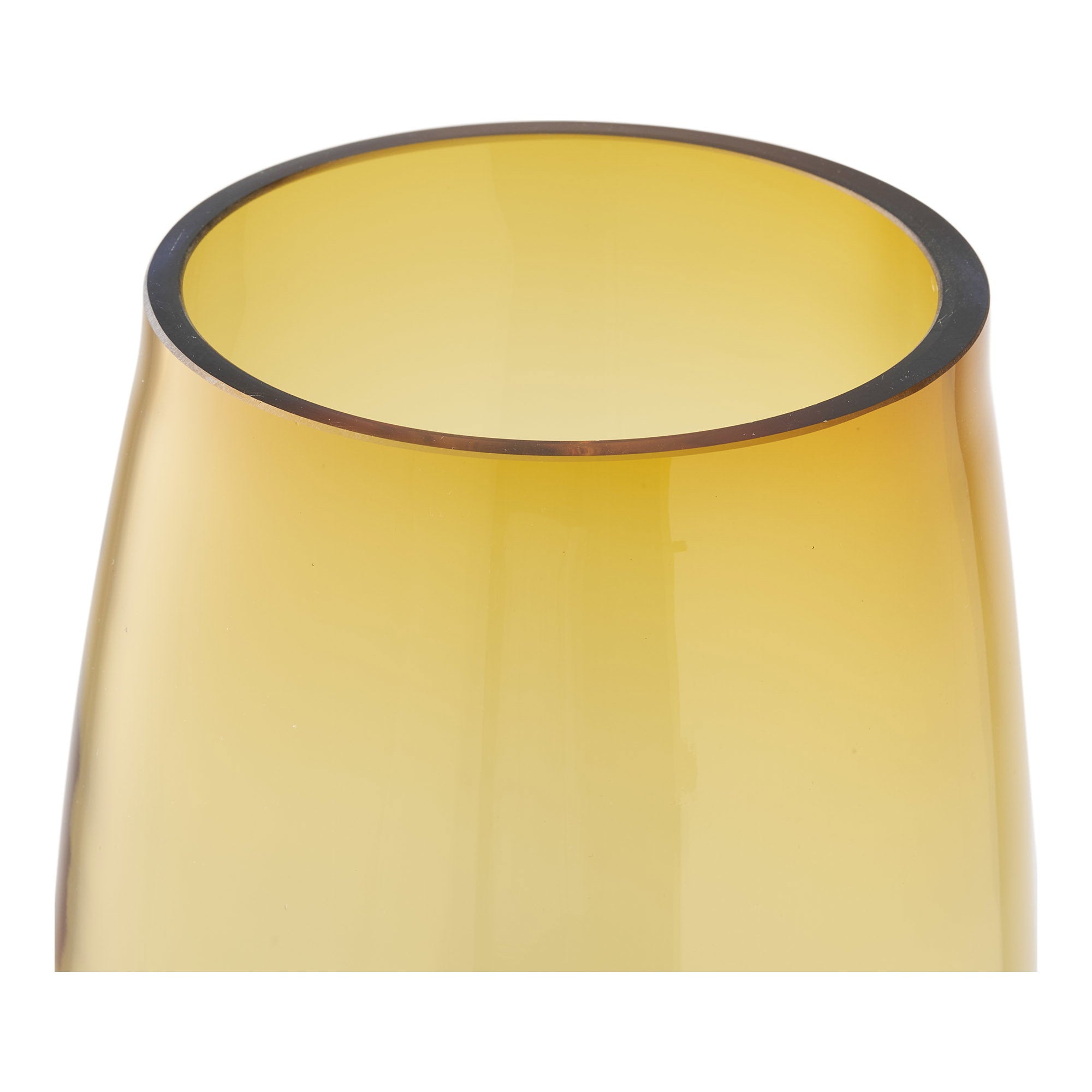 Vase - Vase, mundgeblasenes Glas, golden-orange, ø14x32 cm