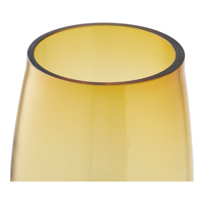Vase - Vase, mundgeblasenes Glas, golden-orange, ø14x32 cm