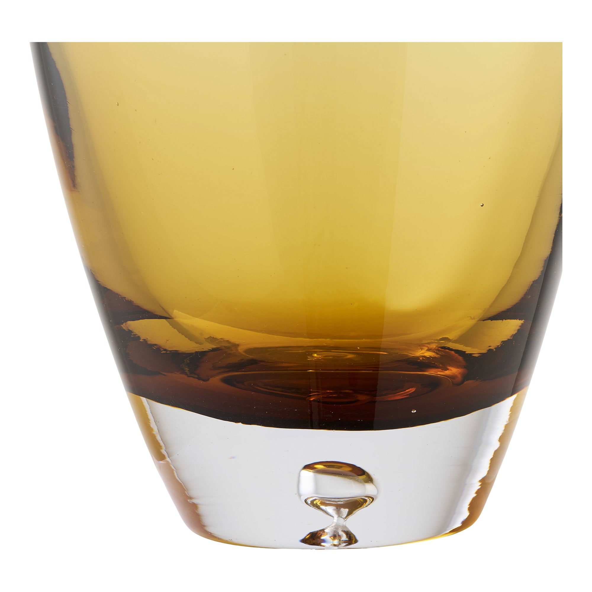 Vase - Vase, mundgeblasenes Glas, golden-orange, ø14x32 cm