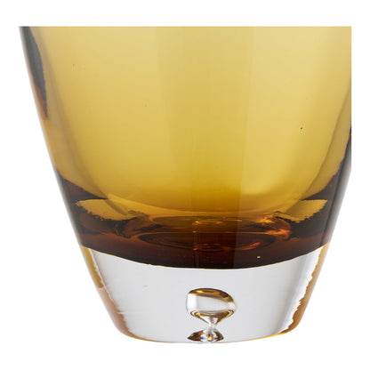 Vase - Vase, mundgeblasenes Glas, golden-orange, ø14x32 cm