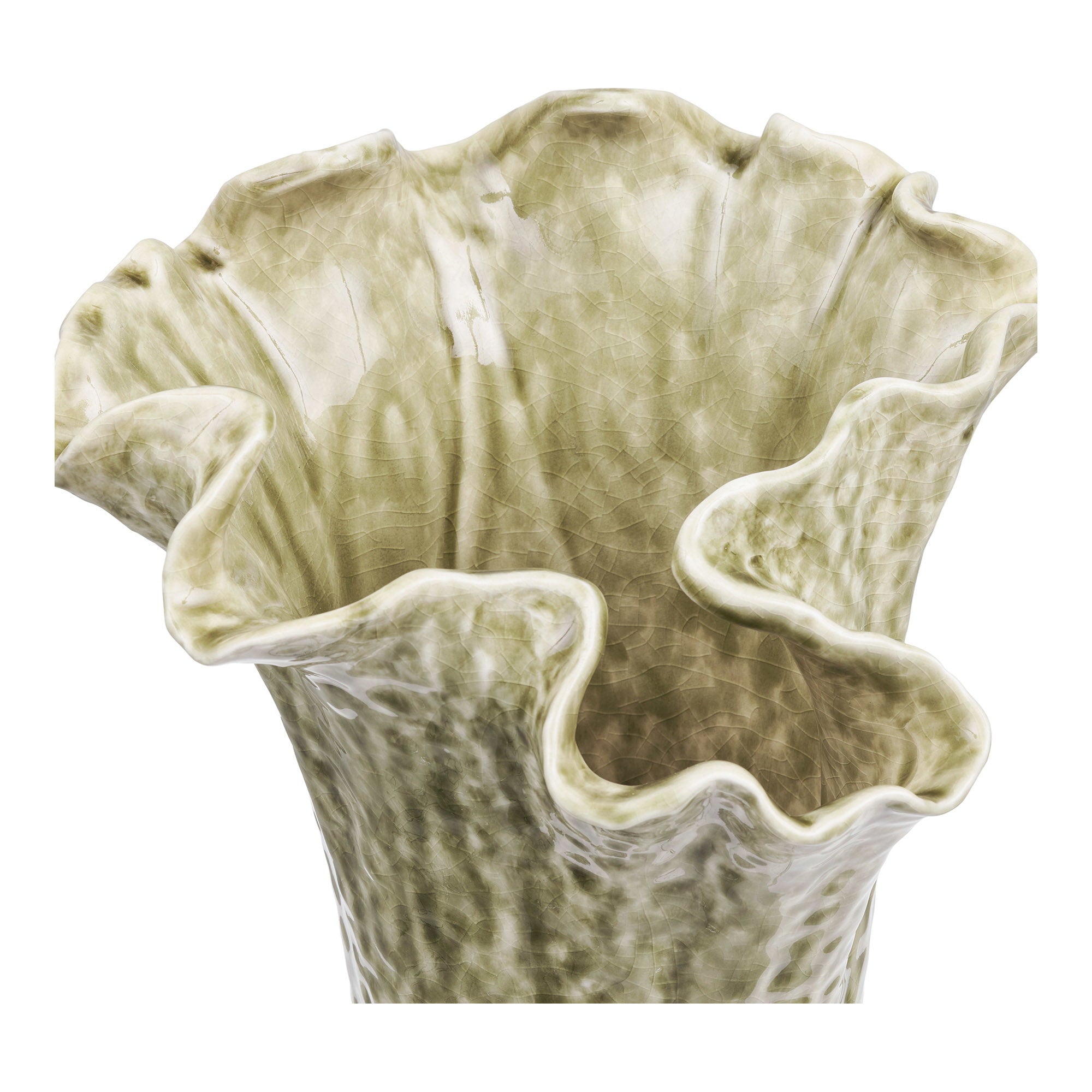 Vase - Vase, Keramik, dunkler Sand, ø22x23,5 cm