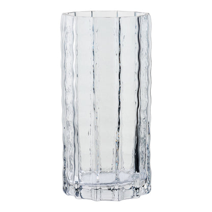 Vase - Vase, mundgeblasenes Glas, rauchgrau, ø10x20 cm
