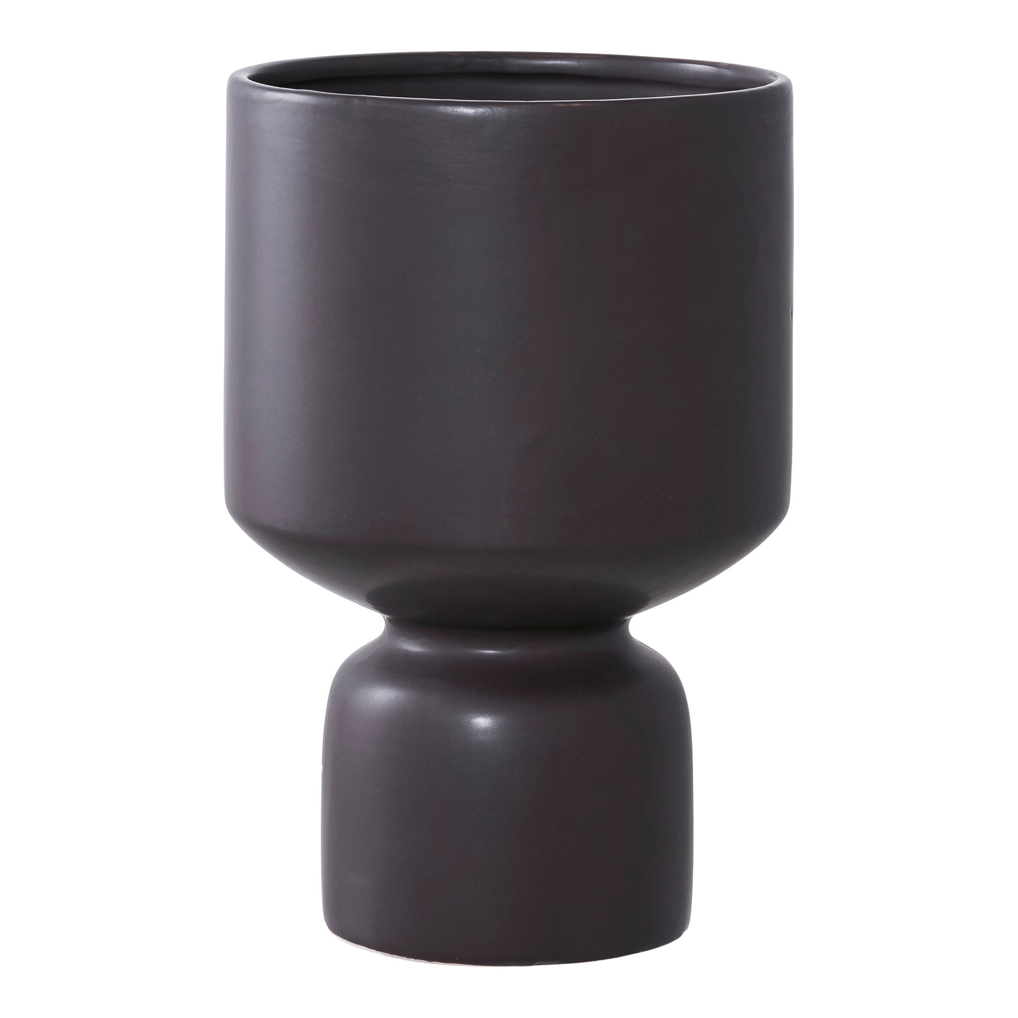 Elegante keramische bloempot in zwart, ø15×23,5 cm