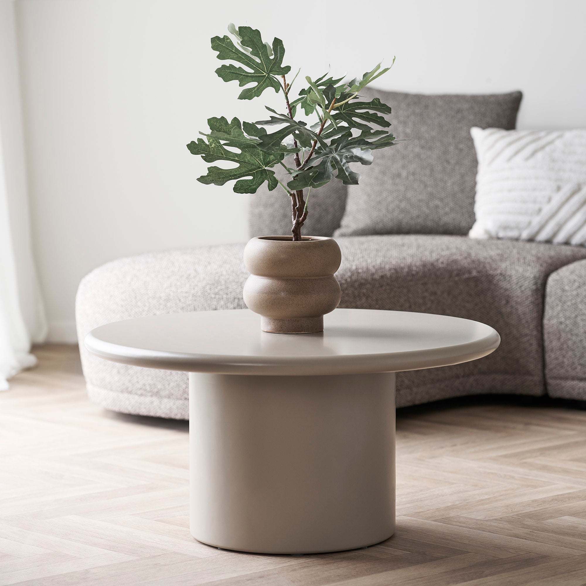 Bloempot bruin met plant