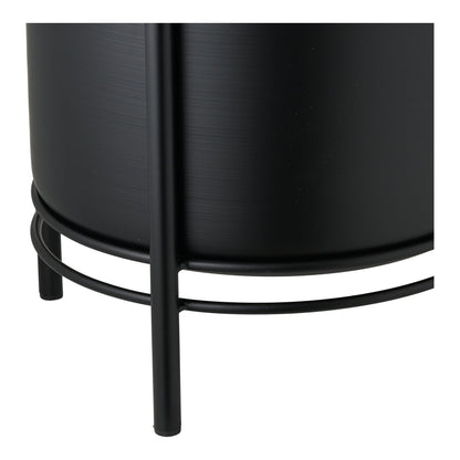 Plantenpotten Flowerpot – staal, zwart, set van 2
