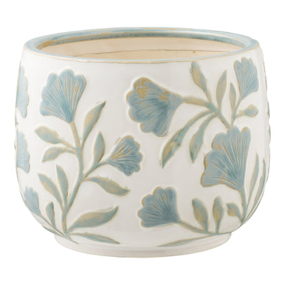 Blumentopf – Keramik, weiß gemischt, ø22,5×17,5 cm