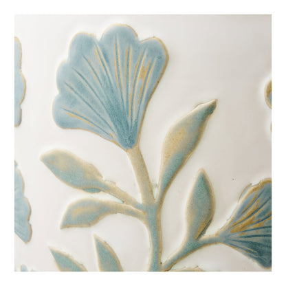 Blumentopf – Keramik, weiß gemischt, ø22,5×17,5 cm