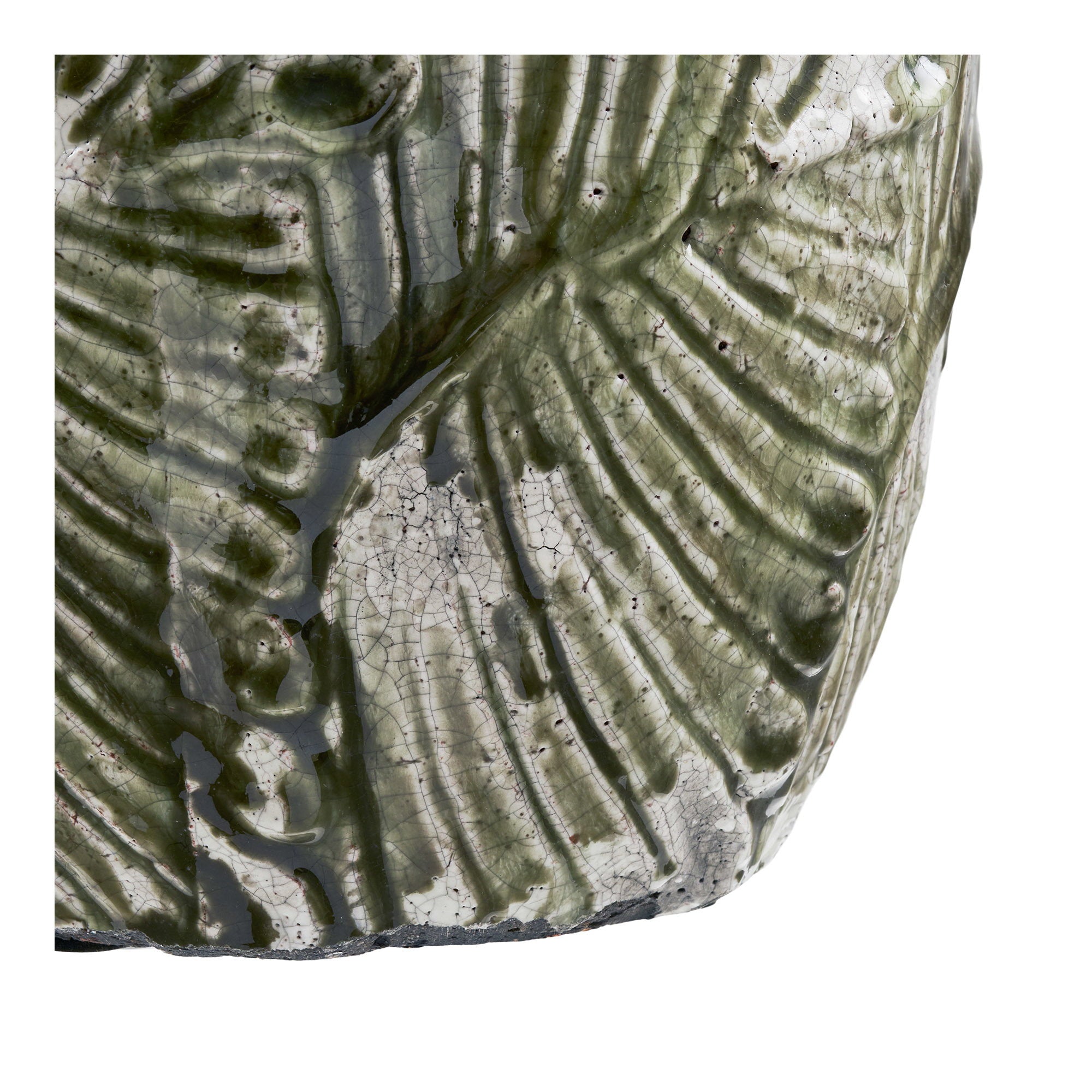 Blumentopf - Blumentopf, Keramik, grün/weiß, ø20x18,5 cm