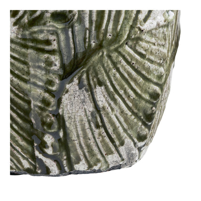 Blumentopf - Blumentopf, Keramik, grün/weiß, ø20x18,5 cm