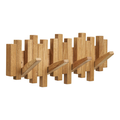 Wandkapstok Caltra – eikenhout, naturel, 40x3x18 cm