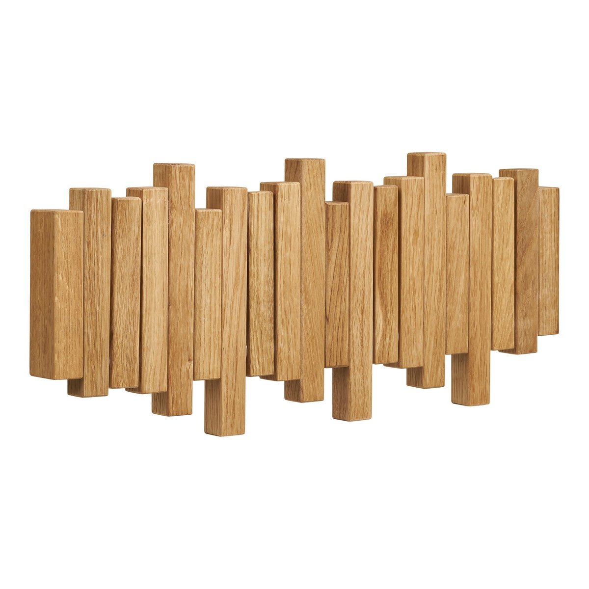 Wandkapstok Caltra – eikenhout, naturel, 40x3x18 cm