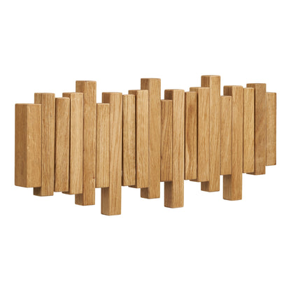 Wandkapstok Caltra – eikenhout, naturel, 40x3x18 cm
