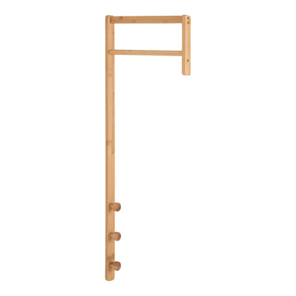 Kledingrek Trento – bamboe, naturel, 3x30x82 cm