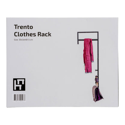 Trento Clothes Rack - Clothes rack, metal, black 3x30x82 cm