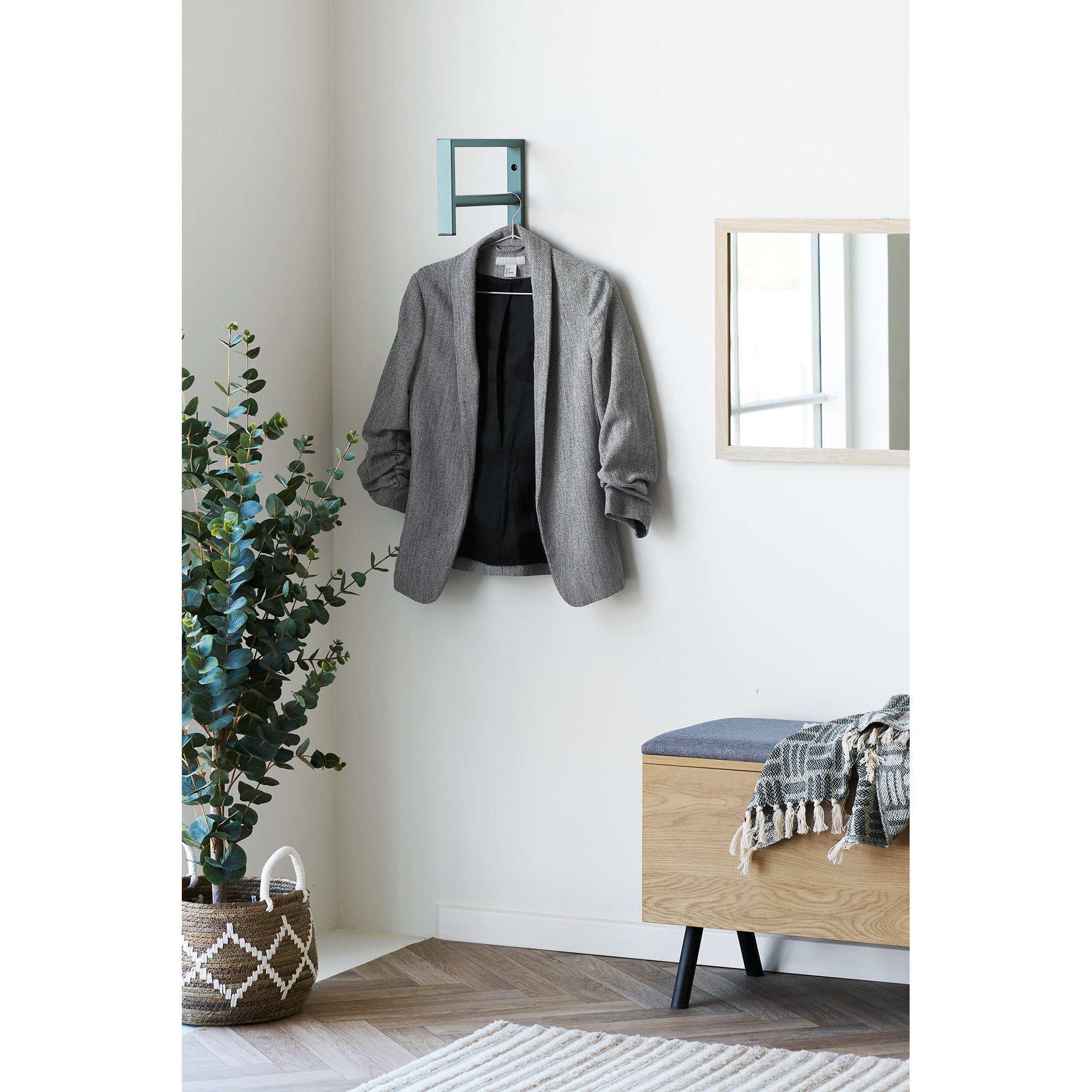 Trento Clothes Rack - Clothes rack, metal, green 3x30x82 cm