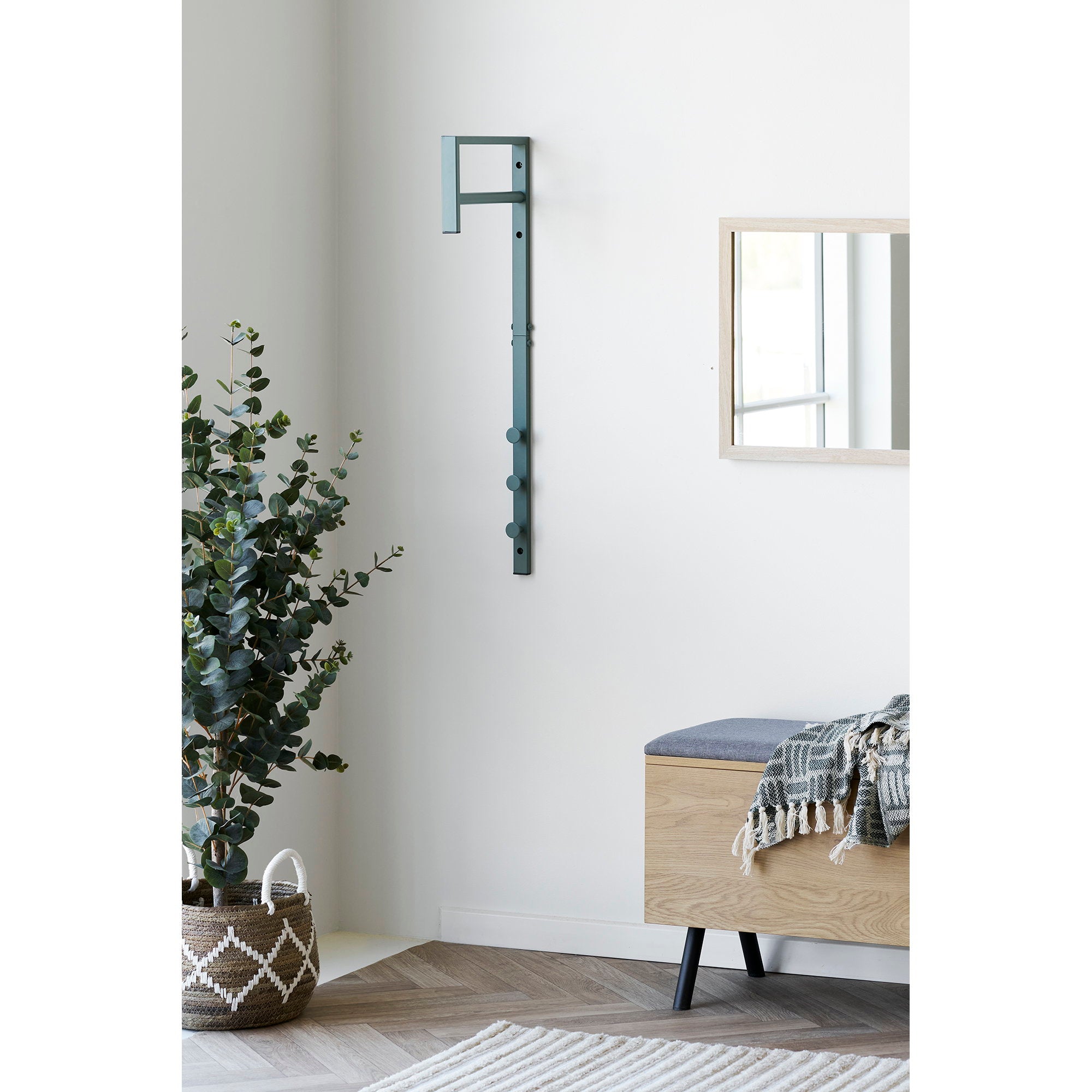 Trento Clothes Rack - Clothes rack, metal, green 3x30x82 cm