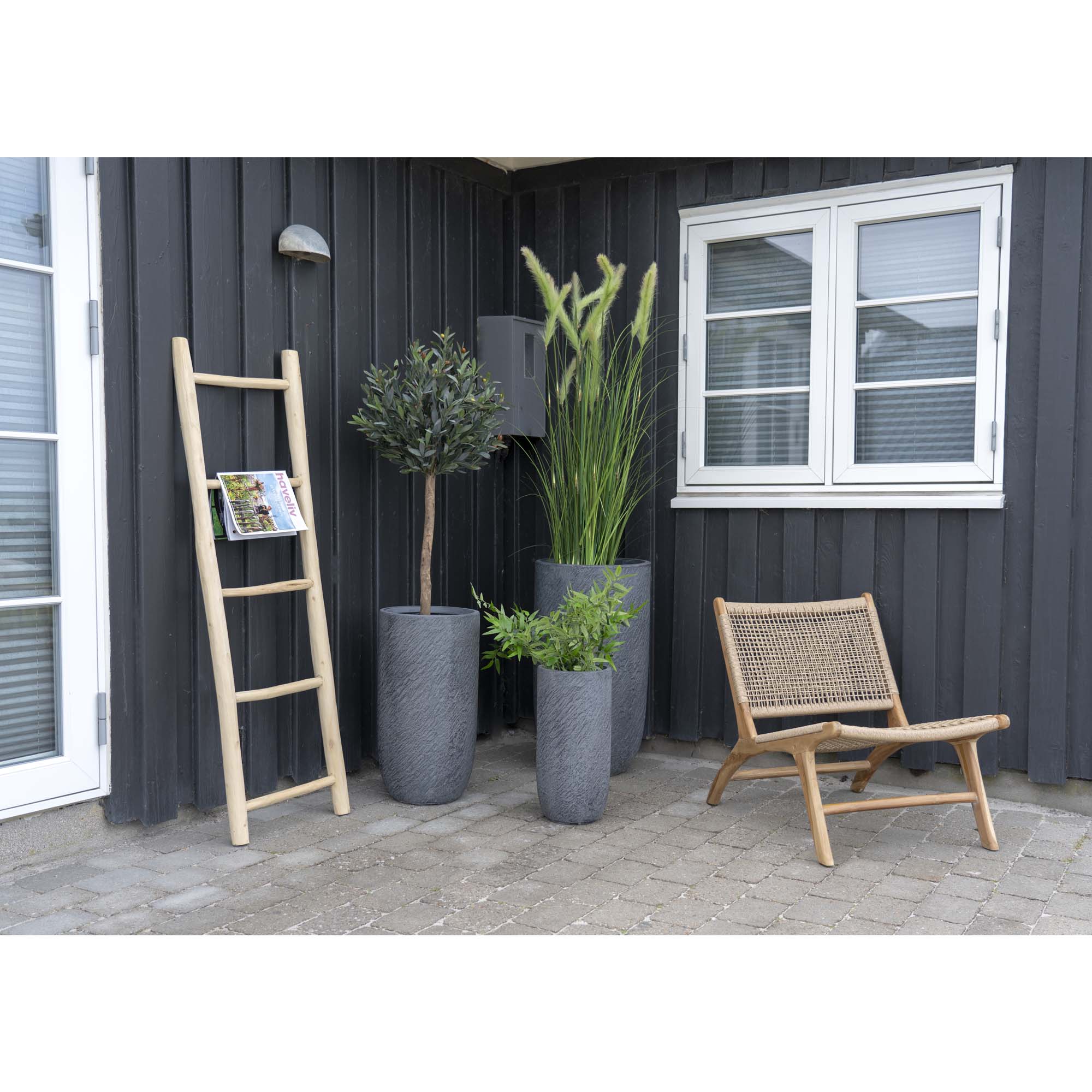 Decorative ladder - Decorative ladder, teak, natural 50x150 cm