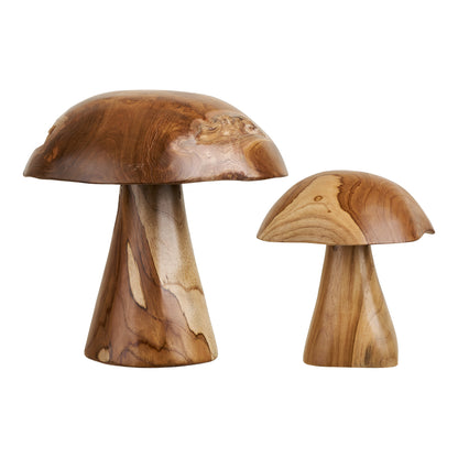 Kodi Decoration Mushrooms - Decoration Mushrooms, teak, natural, set of 2
