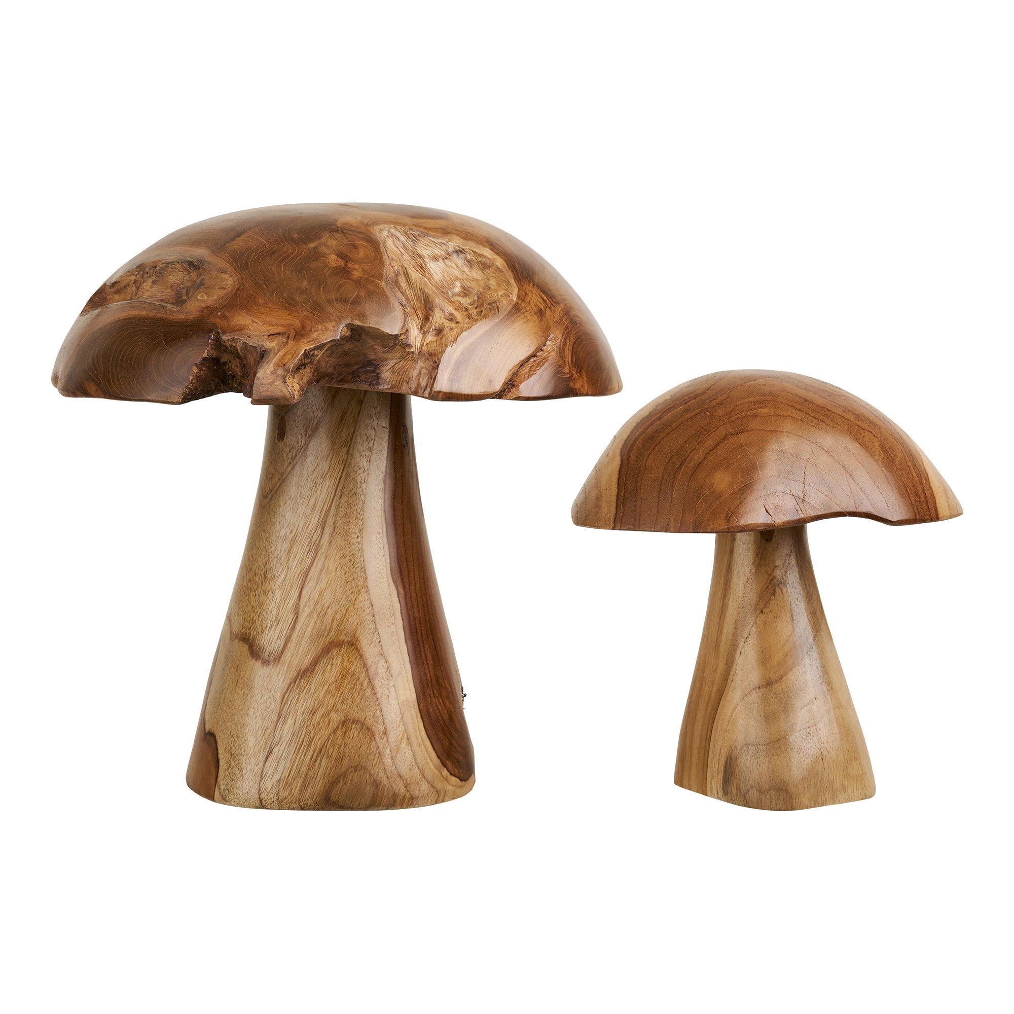 Kodi Decoration Mushrooms - Decoration Mushrooms, teak, natural, set of 2