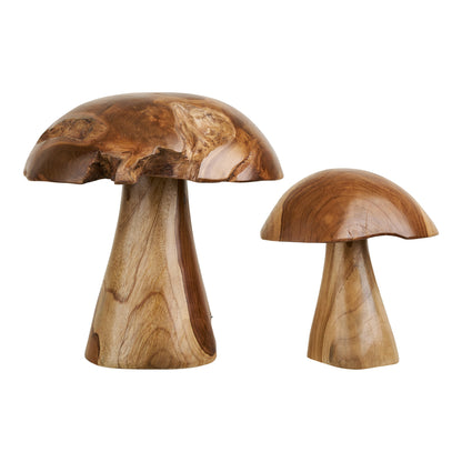 Kodi Decoration Mushrooms - Decoration Mushrooms, teak, natural, set of 2