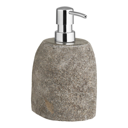 Gara Soap Dispenser - Soap dispenser, riverstone, natural 11x8x18 cm